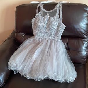 Silver cocktail dress